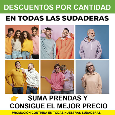 sudaderas personalizadas online para pe&ntilde;as, despedidas y empresas