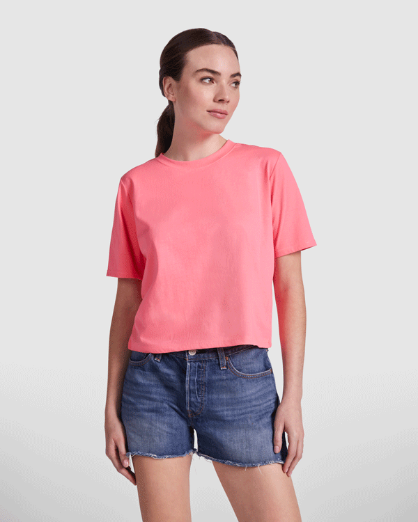 Camiseta corta mujer para personalizar Dominica Woman de Roly