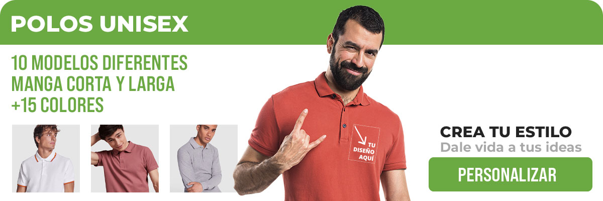 Polos unisex personalizados con logo para empresas, equipos y eventos
