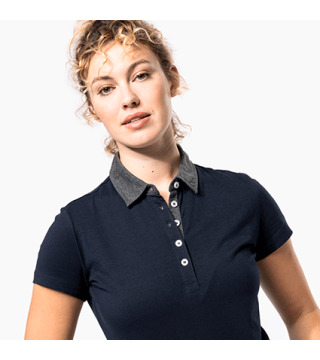 POLO JERSEY BICOLOR K261 MUJER