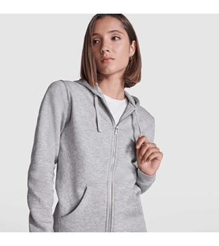 SUDADERA VELETA MUJER CAPUCHA Y CREMALLERA