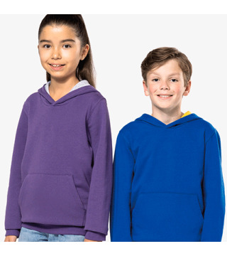 SUDADERA CAPUCHA CONTRASTADA K453 INFANTIL