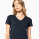 CAMISETA PIQUE CUELLO PICO K394 MUJER