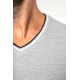 CAMISETA PUNTO PIQUE CUELLO PICO CONTRASTE K374