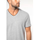 CAMISETA PUNTO PIQUE CUELLO PICO CONTRASTE K374